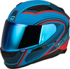 Gmax #F19841004-DOT - Ff-98 Aftershock Helmet Matte Blue/RED SM