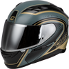 Gmax #F19841024-DOT - Ff-98 Aftershock Helmet Grey/Metallic Gold SM