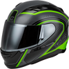 Gmax #F1984768-DOT - Ff-98 Aftershock Helmet Grey/Neon Green 2X