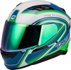 Gmax #F1984797-DOT - Ff-98 Aftershock Helmet White/Neon Green XL