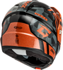 Gmax #M17411254 - Md-74 Striker Modular Helmet W SMK Shield BLK/GRY/OR Mtlc SM