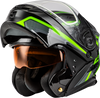 Gmax #M201391315 - Md-01s Transistor Snow Helmet Black/Grey/Green MD
