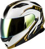 Gmax #M101381293 - Md-01 Volta Helmet White/Gold/Black Metallic XS