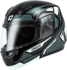 Gmax #M1043369 - Md-04 Sector Helmet Black/Silver 3X