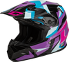 Gmax #D39611434 - Mx-96 Splinter Helmet Black/Purple/Blue SM