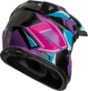 Gmax #D39611437 - Mx-96 Splinter Helmet Black/Purple/Blue XL