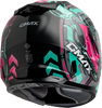 Gmax #G14911402 - Gm-49y Charge Helmet Black/Pink/Aqua YL