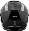 Gmax #F1498434 - Ff-49 Syth Helmet Black/Silver Blue SM