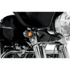 Arlen Ness #12-753 - Turn Signals - LED - Deep Cut - Black/Amber - Amber Ring