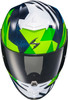 Scorpion EXO #R1C-2107 - Exo-r1 AIR Full Face Helmet Carbon Rastor WHT/GRN/Blue 2X