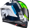 Scorpion EXO #R1C-2103 - Exo-r1 AIR Full Face Helmet Carbon Rastor WHT/GRN/Blue SM