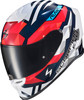 Scorpion EXO #R1C-2203 - Exo-r1 AIR Full Face Helmet Carbon Rastor RED/WHT/Blue SM