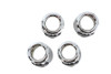 Motorshop #78143B - Pushrod Cover Cup Set Chrome with Black Skull Design