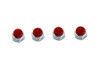 Motorshop #7872R - Replica Red Rocker Arm Nut Set Zinc Plated