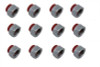 Motorshop #7872R - Replica Red Rocker Arm Nut Set Zinc Plated