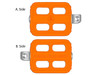 V-Twin - FCS Kick Starter Pedal Assembly Orange