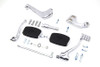 V-Twin - Chrome 3 inch Extension Mid Control Kit with Mini Footboards