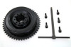 V-Twin - Rear Mechanical Brake Drum Black with Sprocket
