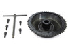 V-Twin - Rear Mechanical Brake Drum Black with Sprocket