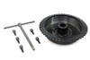 V-Twin - Rear Mechanical Brake Drum Black with Sprocket