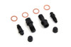 Edart #78255B - FLT Front Caliper Bleeder Screw Kit Black