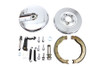 V-Twin - Front Brake Backing Plate Kit Left Side Satin Chrome