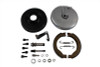V-Twin - Front Brake Backing Plate Kit Left Side Black