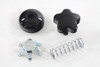 V-Twin #19556D - FL Fork Steering Damper Knob Kit Black