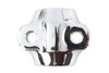 V-Twin - Chrome Fork Slider Axle Cap Left Side