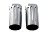 V-Twin #77836C - Chrome Milled Fork Slider Cover Set