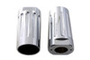 V-Twin #77836C - Chrome Milled Fork Slider Cover Set
