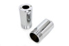 V-Twin #1413 - Chrome Fork Slider Cover Set Tapered Style