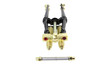 V-Twin - 18 inch Spring Fork Kit Black with Brass Accents
