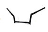 MCM #20267B - 10 inch Z-Bar Handlebar without Indents Black