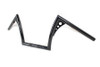 MCM #20124B - 10 inch Z-Bar Handlebar with Wiring Indents and Holes Black