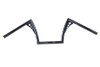 MCM #20124B - 10 inch Z-Bar Handlebar with Wiring Indents and Holes Black