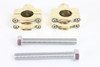 MCM #H57-6087BR - 1 inch Handlebar Riser Set Brass