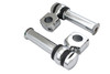 MCM #57-0016 - 4-1/4 inch Offset Dog Bone Riser Set Chrome