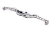 V-Twin #241-020A - Chrome Contour Drilled Hand Lever Set with Skull Ends