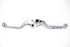 V-Twin #241-020A - Chrome Contour Drilled Hand Lever Set with Skull Ends
