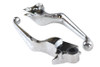 V-Twin #H07-0588 - Chrome V-Cut Hand Lever Set