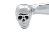 V-Twin #H07-0729A - Chrome Contour Hand Lever Set with Skull Ends