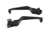 V-Twin #H07-0729B - Black Contour Hand Lever Set with Skull Ends