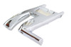 V-Twin #055186 - M8 Left Bracket Footboard Mount Chrome