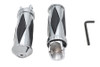 V-Twin #04859 - Chrome Diamond Style Footpeg Set