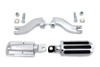 V-Twin - Rail Style Adjustable Footpeg Kit Chrome