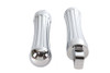 V-Twin - Chrome Billet Batique Style Footpeg Set