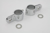 V-Twin - Chrome 1-1/4 inch Footpeg Mount Clamp Set