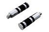Wyatt Gatling #5080 - Chrome Banded Skull End Footpeg Set