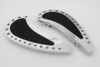 Wyatt Gatling #8873 - Chrome Driver Half Moon with Rubber Footboard Set